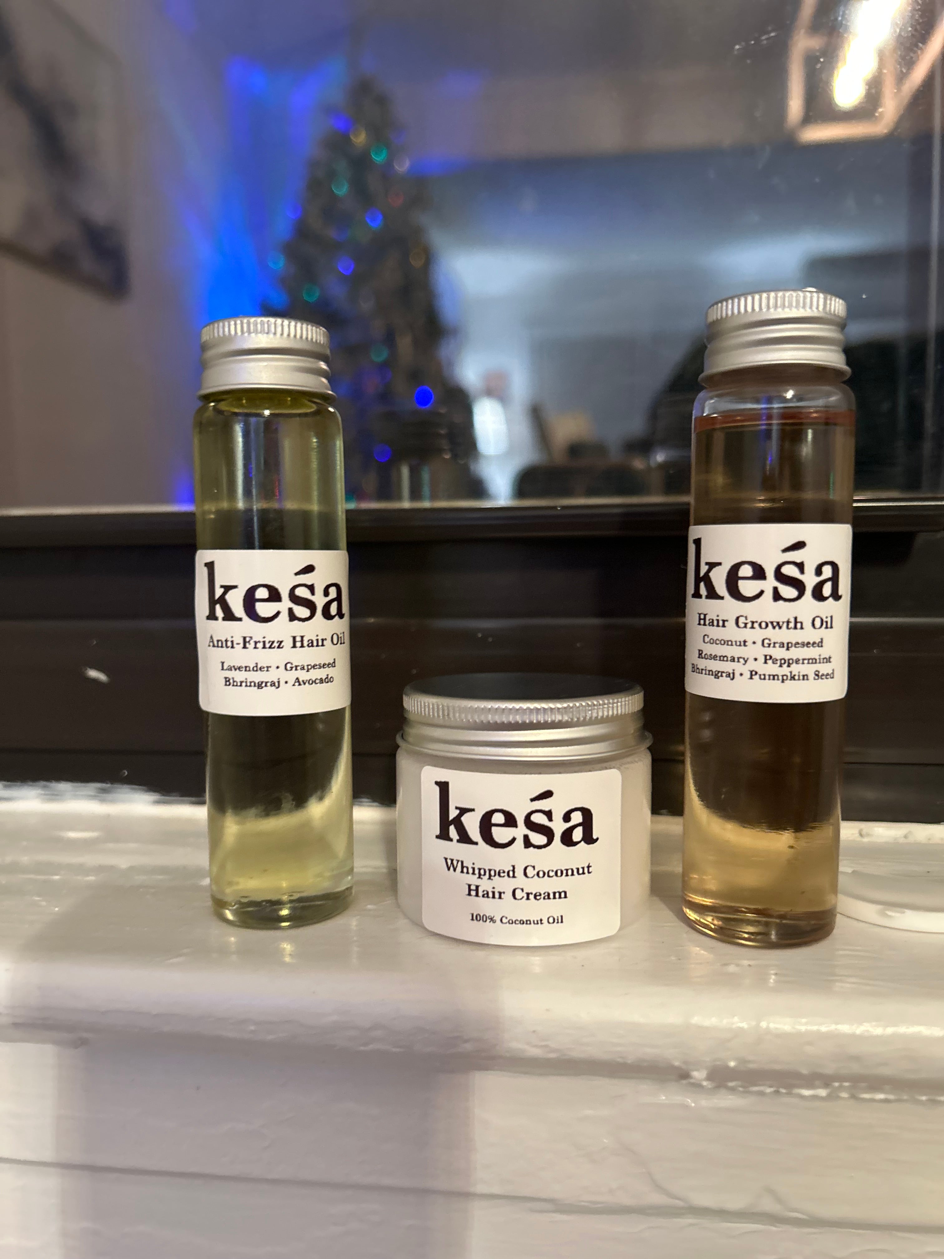 Keśa Hair Oil Bundle, Natural Hair Growth, Anti-Frizz, Coconut Mask