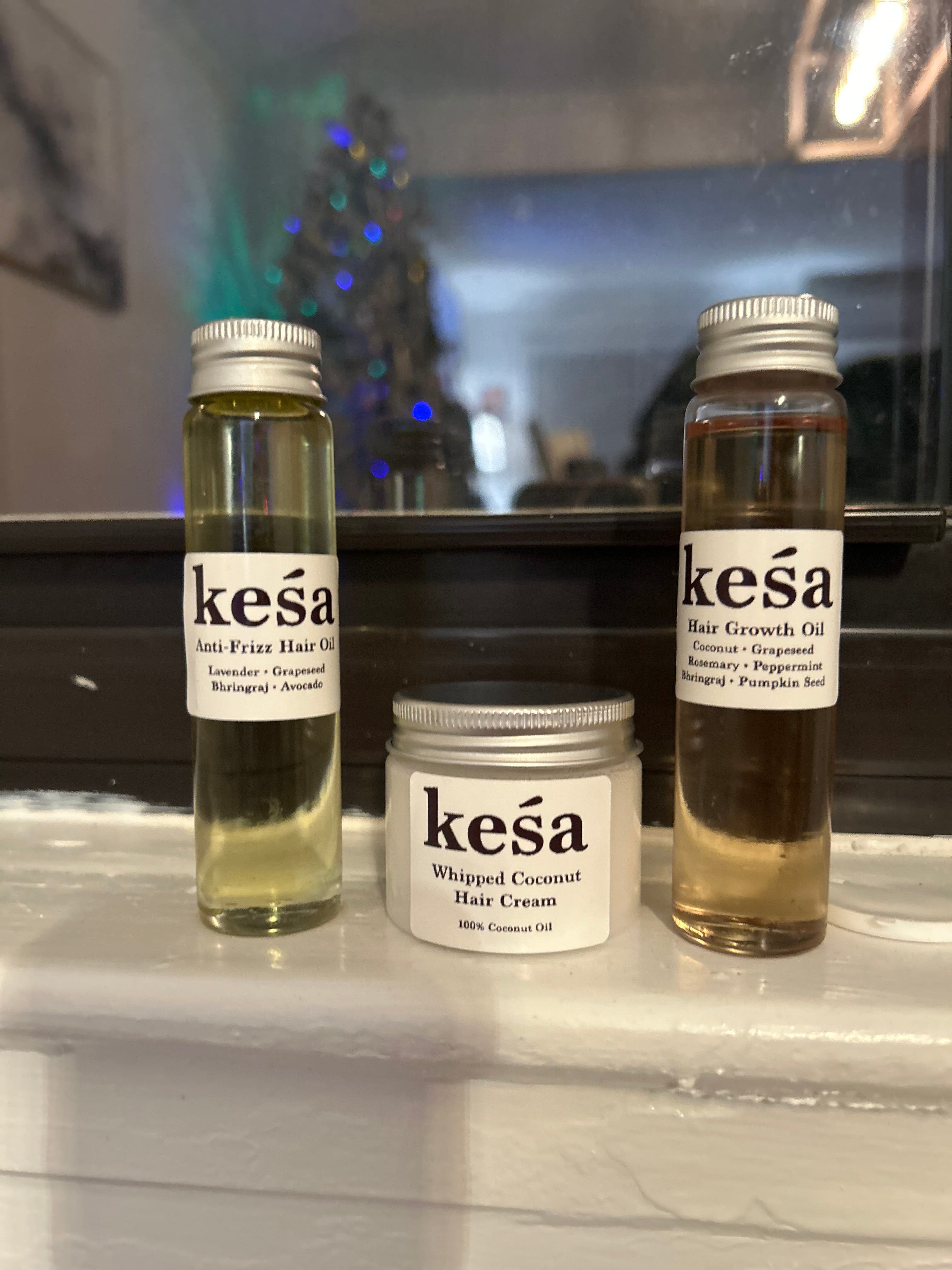 Keśa Hair Oil Bundle, Natural Hair Growth, Anti-Frizz, Coconut Mask