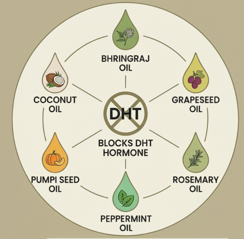 Keśa Hair Growth Oil | Natural Organic Serum for Alopecia Hair Loss with DHT Blockers