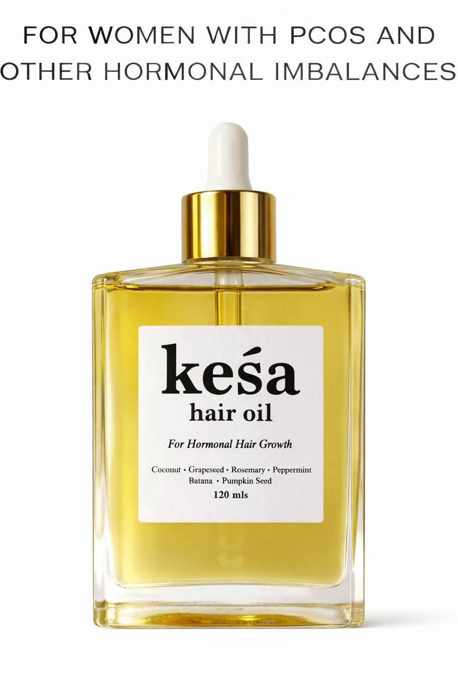Keśa Hair Growth Oil for PCOS - Related Hair Loss - keśa beauty